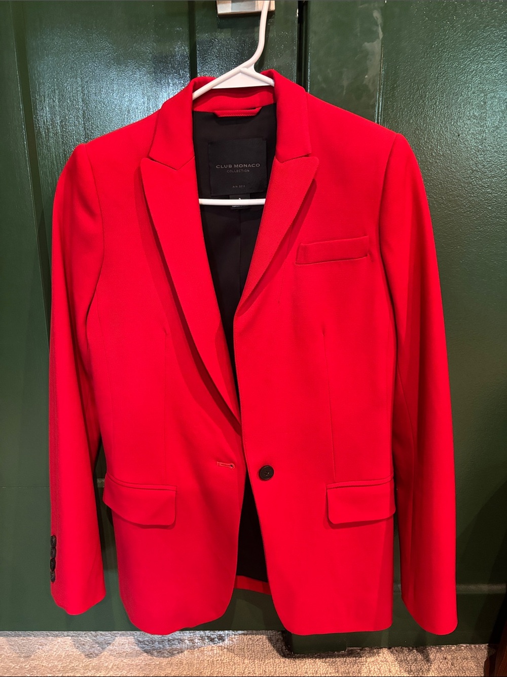 Club Monaco Red Single-Breasted Blazer